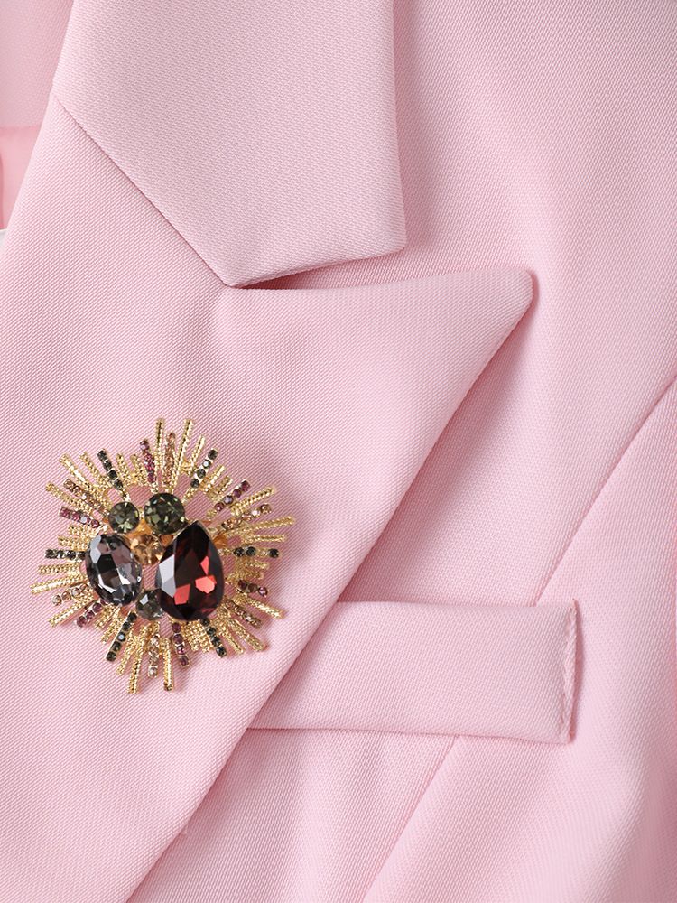 Women's Clothing Pink suit jacket professional temperament_autovado.com