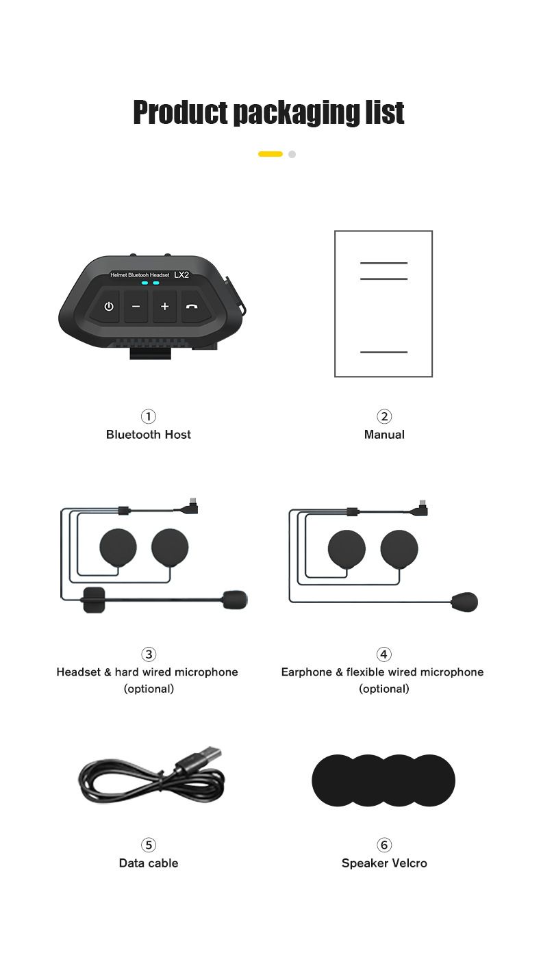 LX2 Motorcycle Full Half Waterproof Rider Wireless 5.3 Helmet Bluetooth Earphones_autovado.com