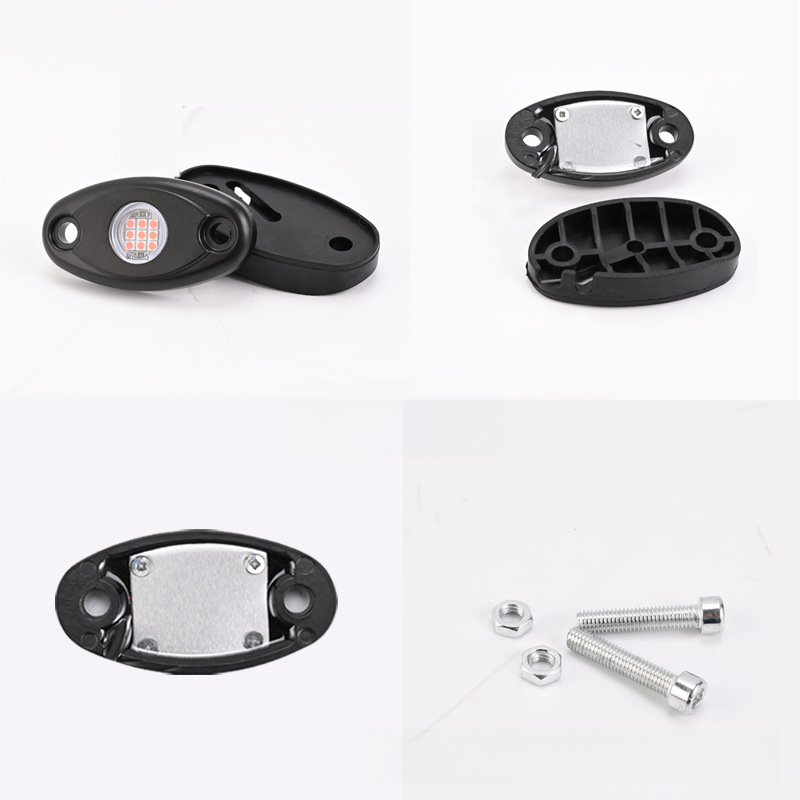 Car chassis light aluminum alloy off-road tank light LED9 light multi-color chassis modification light_autovado.com