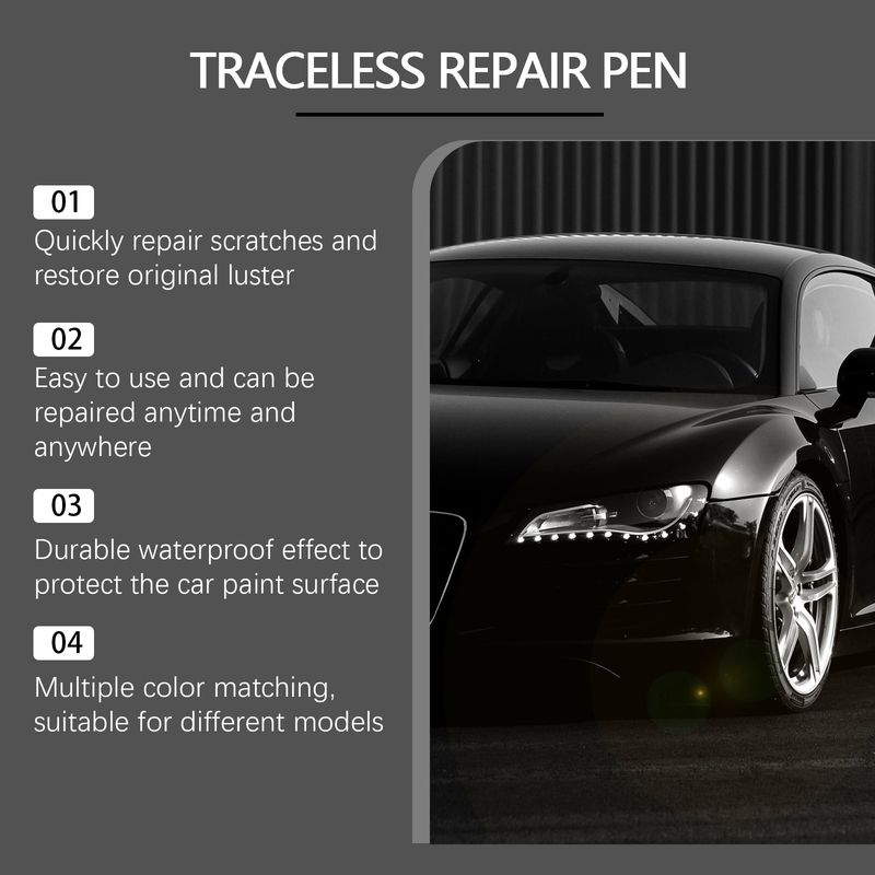 Car Black Paint Pen Car Paint Scratch Repair Anti-fouling Recovery Car Paint Pen Color_autovado.com