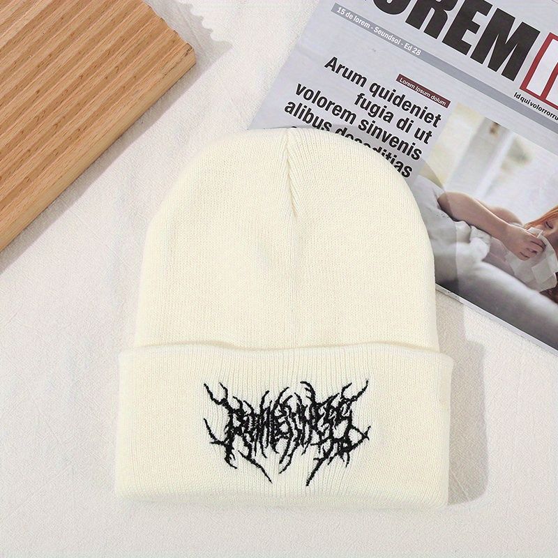 Hot Sale Women Men Winter Gothic Street Punk Knitted Bonnet Caps 100% Cotton Fashion Keep Warm Skullies Beanies Hats_autovado.com