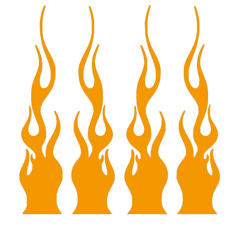 Reflective Car Racing Sports Flame Stripe Stickers Motorcycle Bicycle Skateboard DIY_autovado.com