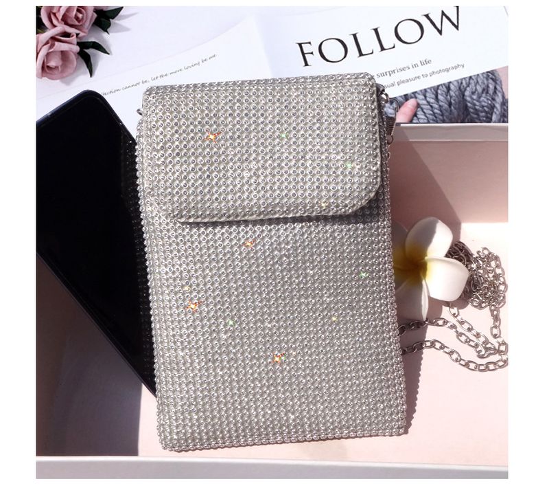 Evening Bags Diamond-encrusted Mobile Phone Bag Women's Crossbody Bag Chain Shoulder Bag Advanced Sense Vertical Evening Small Bag_autovado.com
