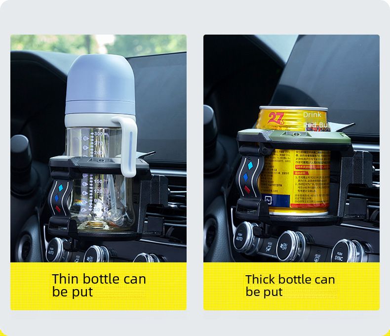 Car water cup holder car air conditioning outlet beverage holder milk tea cup holder ashtray fixing bracket with Hook_autovado.com