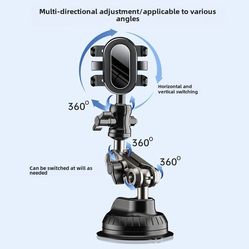 Car Shooting mobile phone bracket multi-direction vertical shooting car live shooting bracket first view sucker bracket_autovado.com