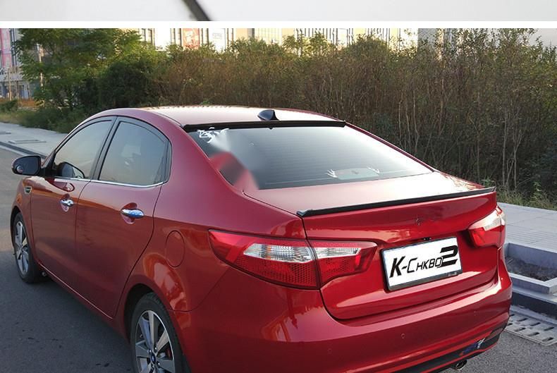 Car 3D Pattern Rubber Spoiler No Drilling Required Universal Carbon Fiber Diffuser Anti-Collision Strip_autovado.com