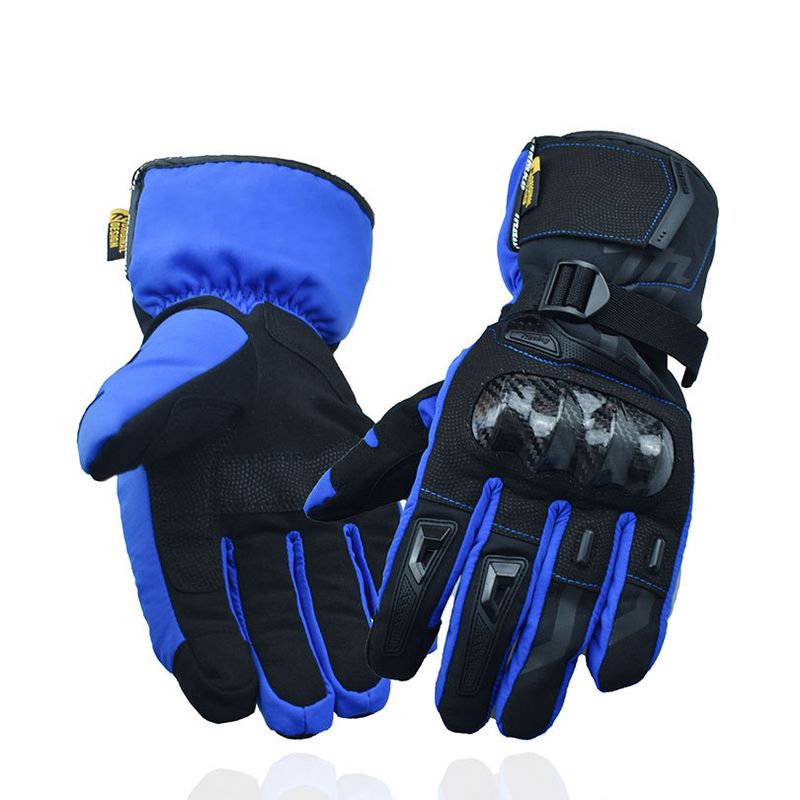 MADBIKE Winter Motorcycle Touchscreen Waterproof Drop-proof Warm Riding Off-road Thickened Long Carbon Fiber Gloves_autovado.com