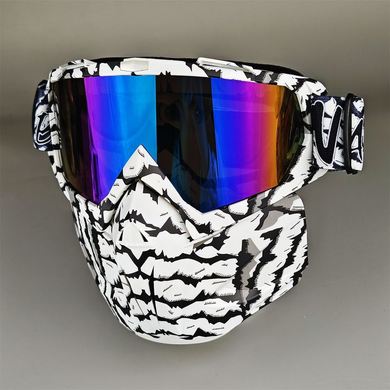 NAFEIB Multi-Purpose Sports Goggles With Interchangeable Lenses - Windproof UV Protection Anti-Glare Mask For Cycling Skiing Outdoor Activities_autovado.com