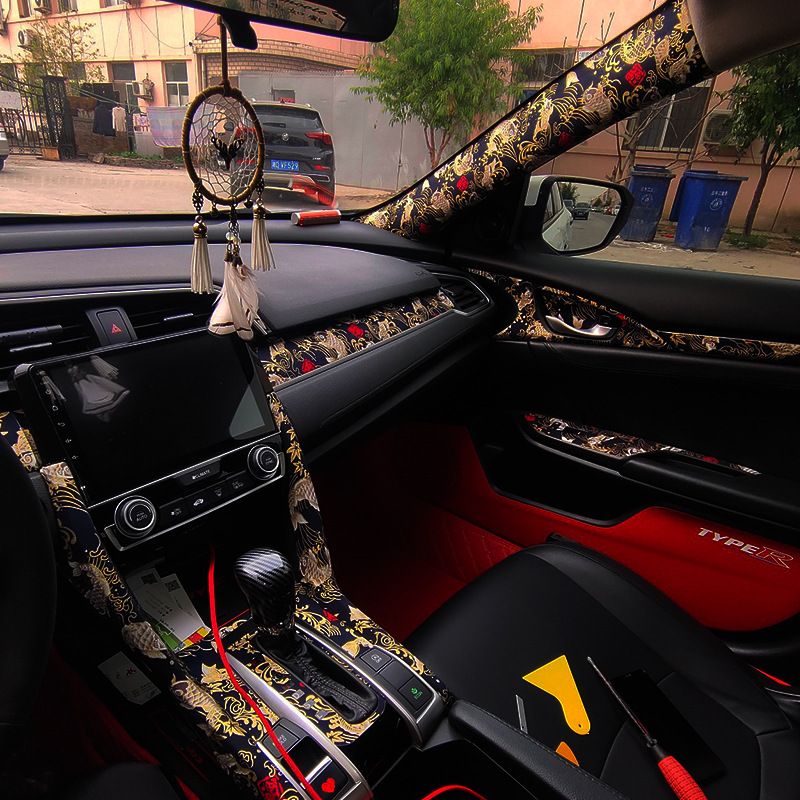 Auto Self-adhesive Adhesive Backed Embroidery, China-Chic Car Stickers, Interior Decoration Modification, Jdm Style, Abc_autovado.com