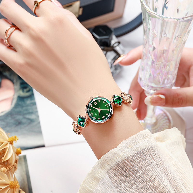 Women's Watch Four-leaf Clover Charm Quartz Bracelet Watch Luxury Rhinestone Analog Stainless Steel Waterproof Wrist Watch _autovado.com