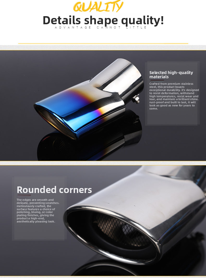 Cross-Border Hot Sale Suitable For CRV Range Rover IX35 Car-Specific Tail Muffler Car Exhaust Pipe Silencer Tailpipe_autovado.com