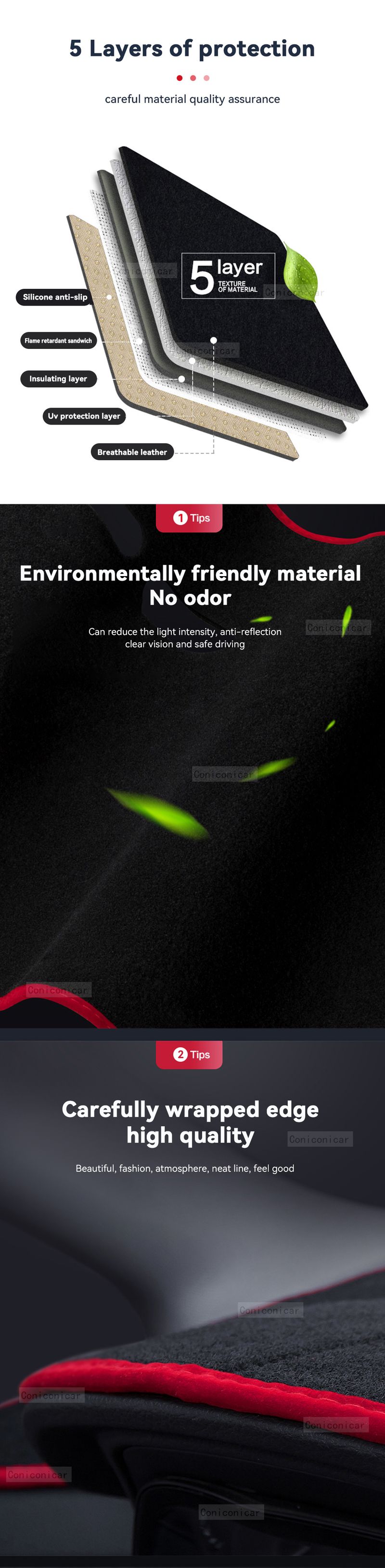 For CHERY TIGGO 8 Pro Max 2024 Car Dashboard Cover Mat Non-slip Sun Shade Cushion Protective DashMat Pad Interior_autovado.com