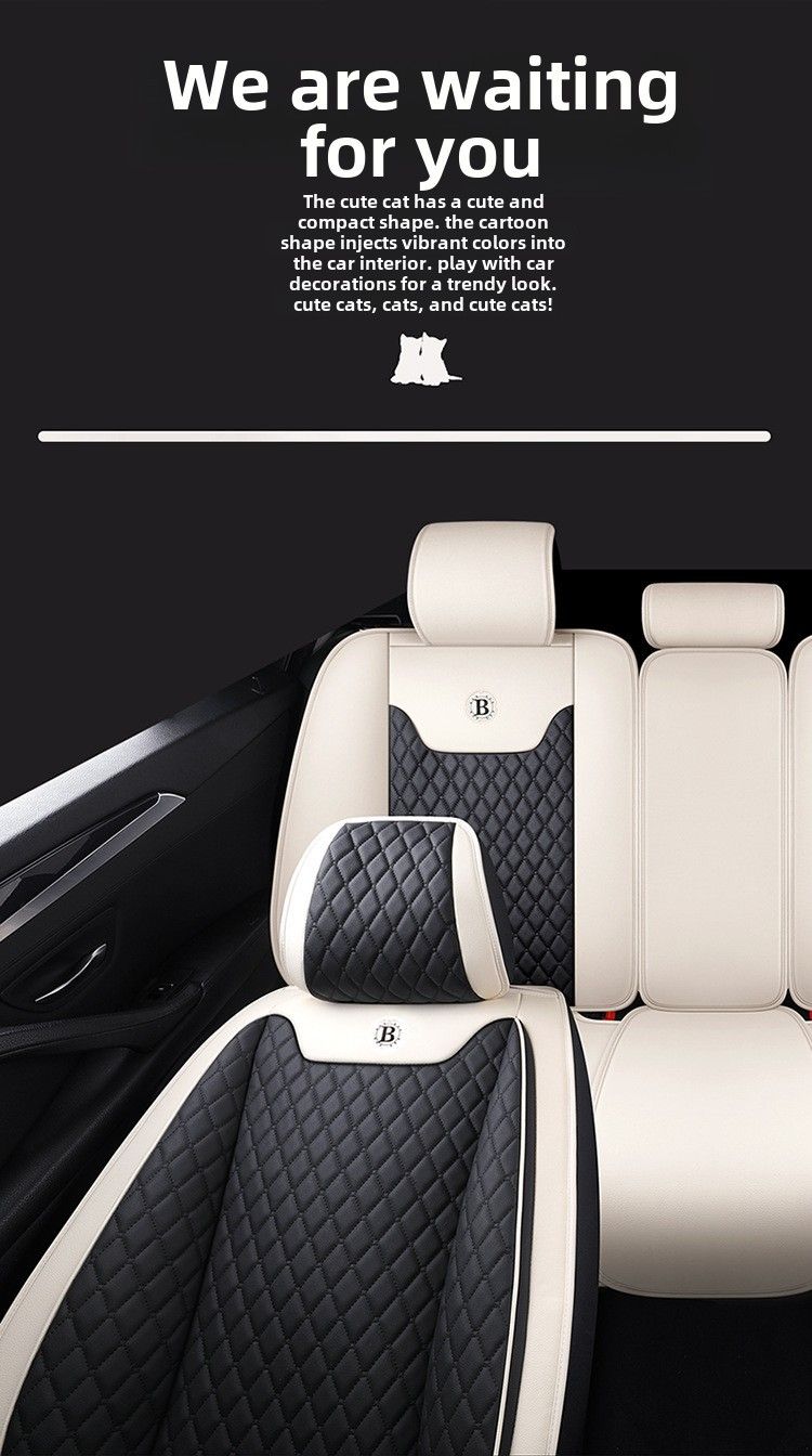Car seat cushion four seasons universal fully surrounded cute seat cover goddess seat cushion all-inclusive car seat cover winter car interior_autovado.com