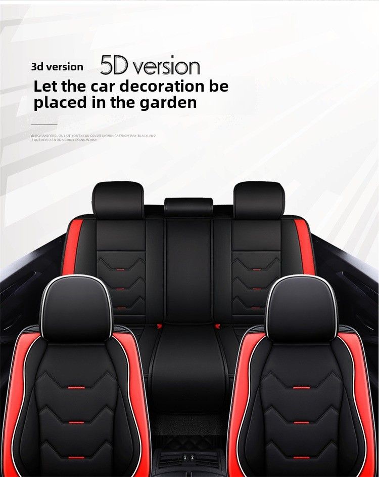 Car Cushion Four Seasons Suitable Cute All-inclusive Seat Cover Summer Full-enclosed Seat Cushion Goddess Leather Seat Cover New_autovado.com