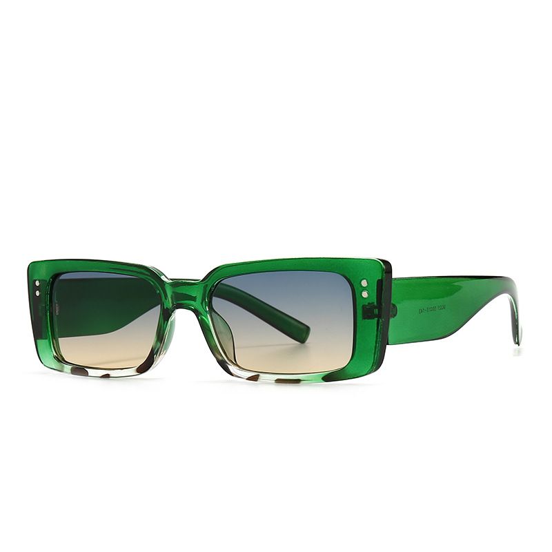 new modern retro square frame narrow rivet sunglasses INS style street photography big-name sunglasses 321_autovado.com