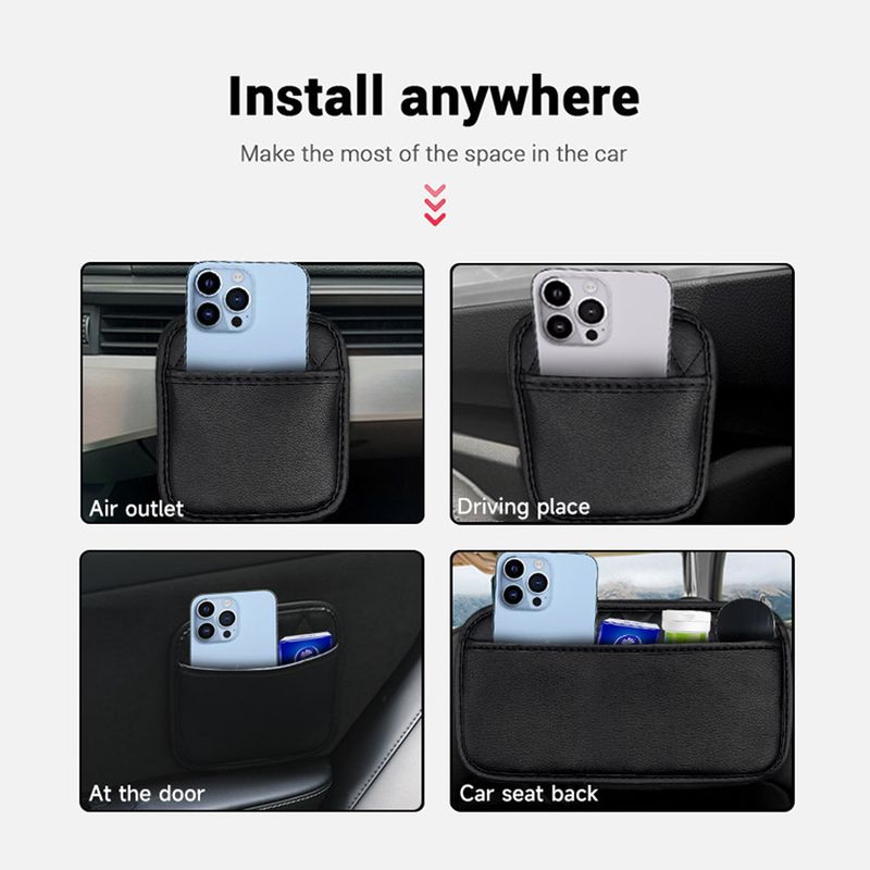 Car storage bag Sticker storage box Mobile phone bag sundries storage box Car interior supplies_autovado.com