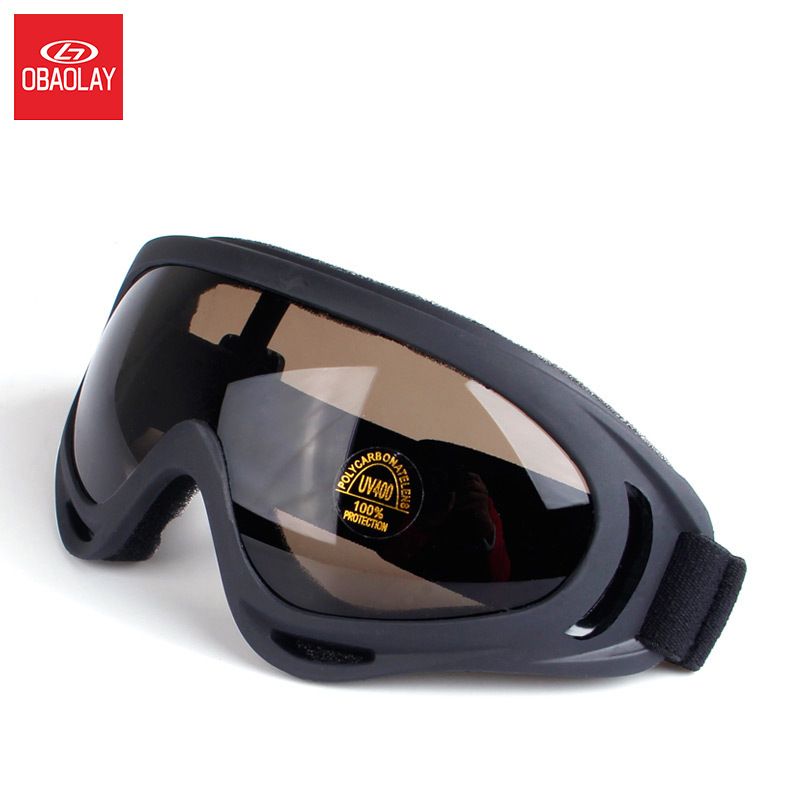 Unisex Anti-Dust Goggles For Cycling, Motorcycling & Outdoor Sports – Windproof, Interchangeable Lenses (Black Frame With Clear/Yellow/Smoke)_autovado.com