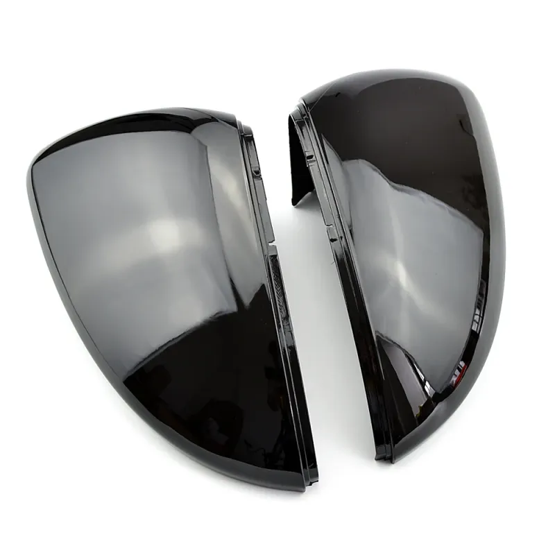 Black Side Wing Mirror Cover For VW Passat B7 CC Scirocco MK3 Jetta MK6 EOS Beetle R Trim Caps Case Rearview replace_autovado.com