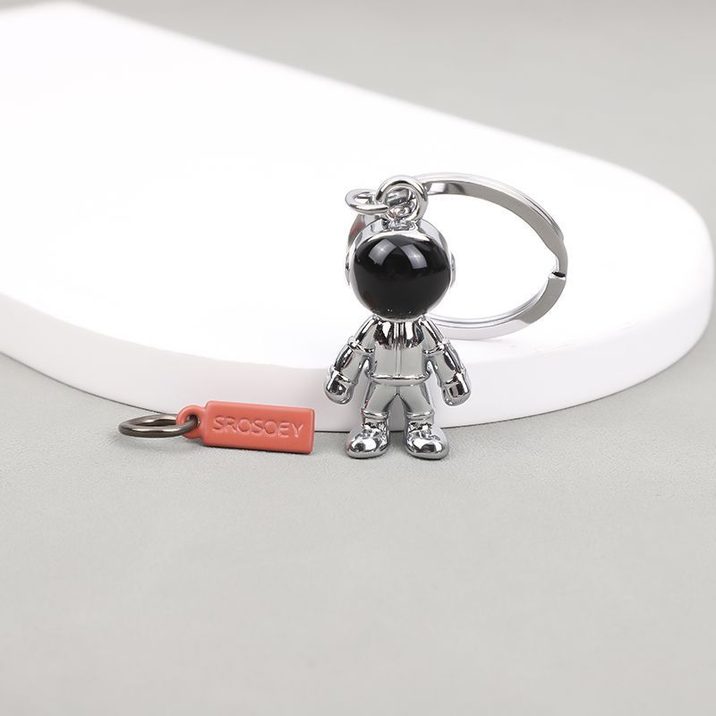 Diamond Pattern Car Keychain Internet Celebrity Astronaut Pendant High End Pendant Men And Women Key Chain Ring_autovado.com