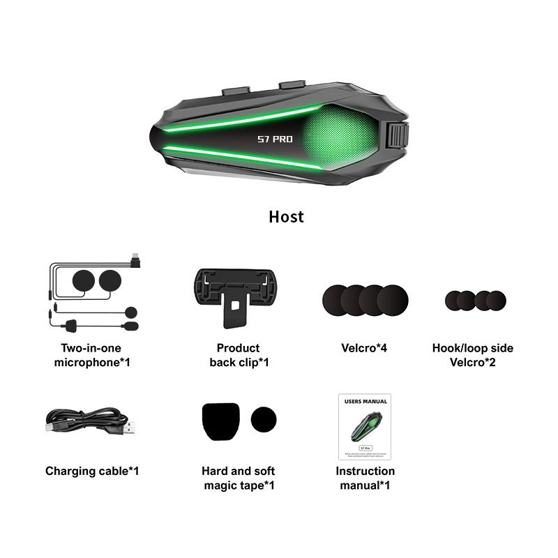 S7 External Helmet Bluetooth High Sound Quality Waterproof Anti-Freeze Noise Reduction Team Riding Intercom Headset_autovado.com