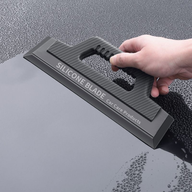 Wash Shop Water Scraping Special Carbon Fiber Pattern Silicone Wiper Film Tool Does Not Damage Car Paint_autovado.com