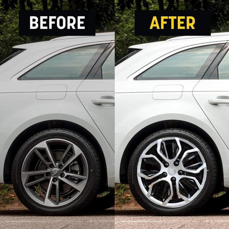 15 Inch Universal Silver Black Cover Wheel Hub Parts Car Decoration_autovado.com