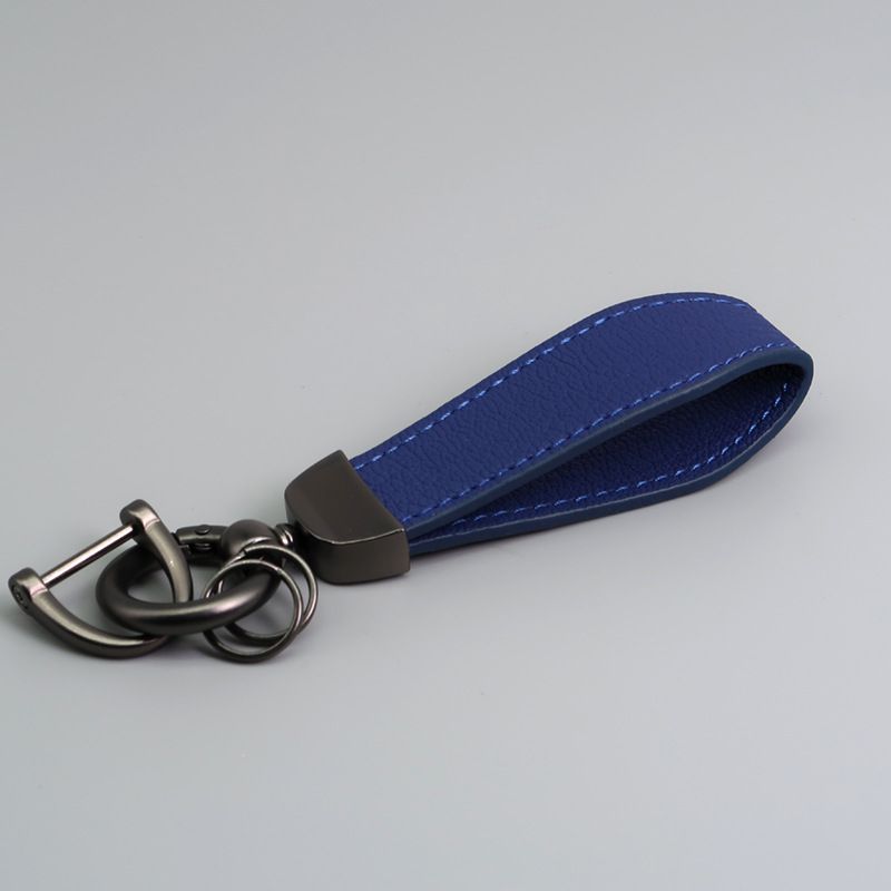 Hot Selling High Quality Fashion Lamb Pattern Car Keychain Simple Anti Lost Trendy Metal Leather Keychain_autovado.com
