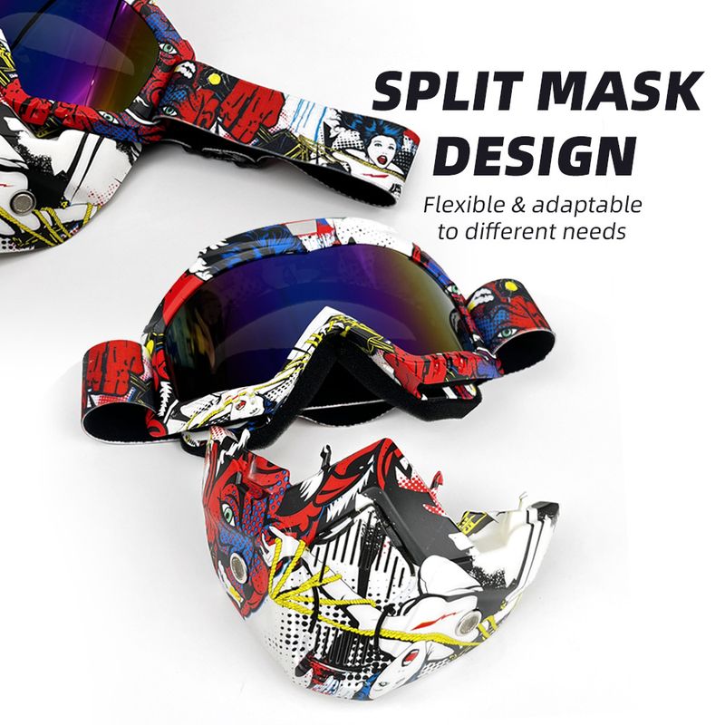 Detachable Motorcycle Snow Goggles With UV400 Protection – Windproof, Anti-Dust, Unisex Riding Mask – Multiple Lens Colors Available_autovado.com
