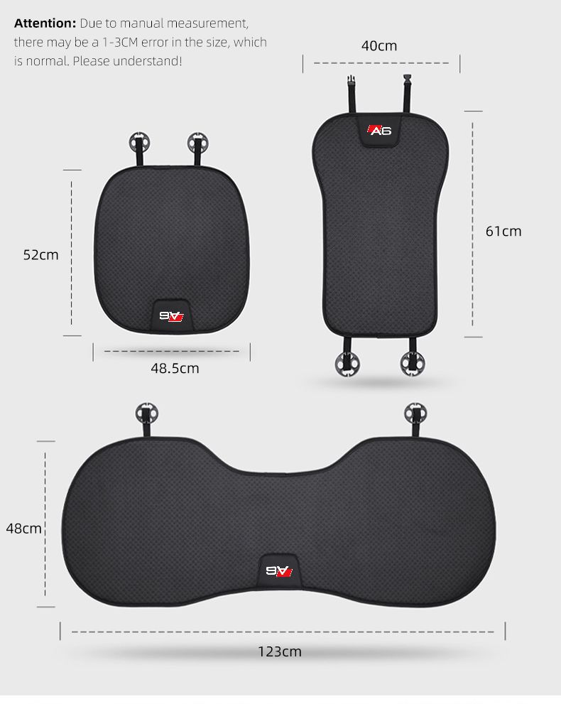 Breathable Ice Silk Car Front/Rear Cover For AUDI A1 A3 A4 A5 A6 A7 A8 Q3 Q7 Q8 TT Non-slip Auto Seat Protector Cushion_autovado.com