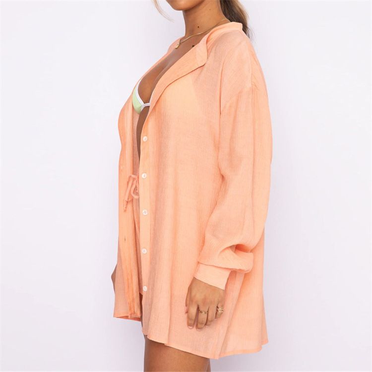 Women's Clothing sexy two-piece suit for women beach sunscreen shirt shorts suit_autovado.com