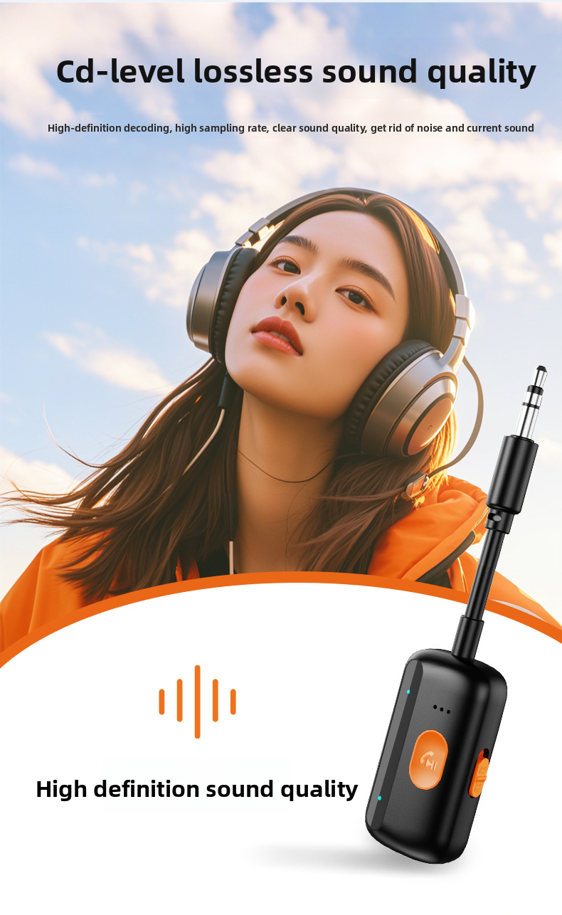 J55 AUX Car Two-in-One Audio Receiver Transmitter 5.4 Bluetooth Adapter_autovado.com