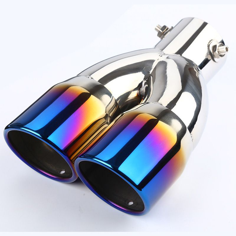 Stainless Steel Muffler Gas Cover Decoration Single Car Exhaust Pipe Universal Tail Throat_autovado.com