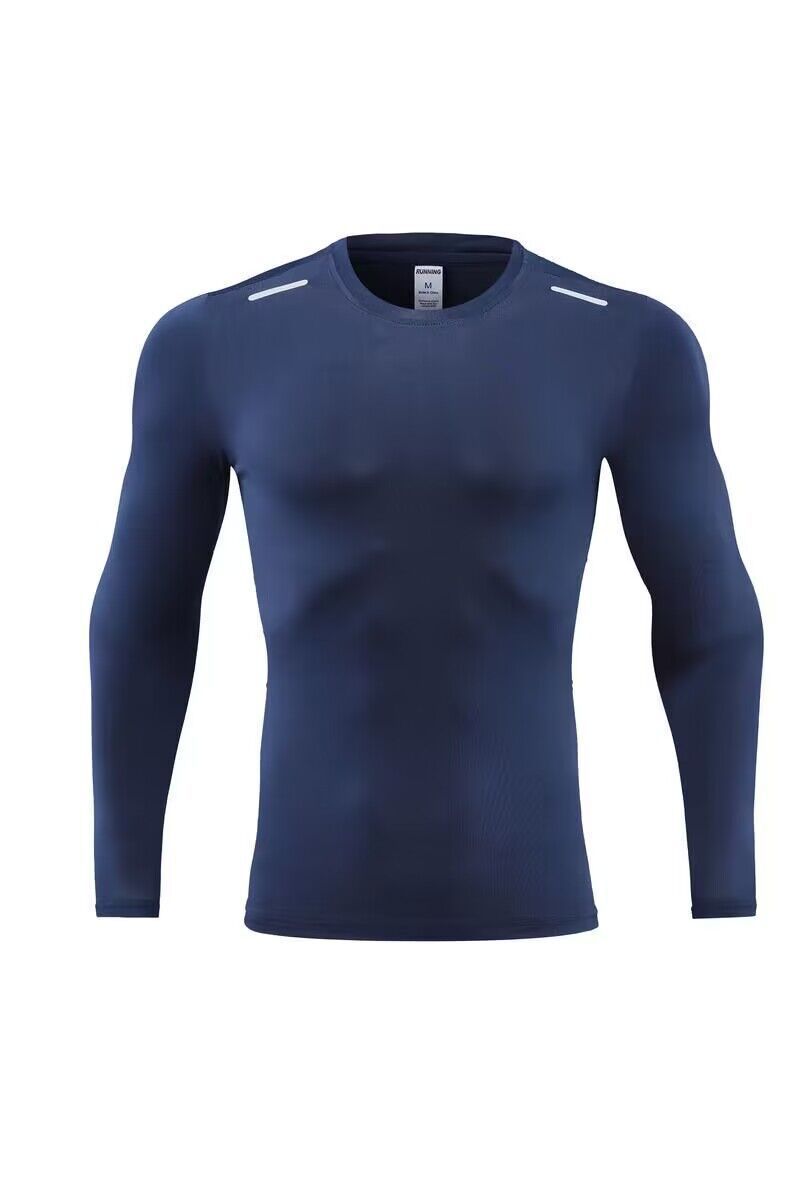 Men's Clothing Long-Sleeved Tights Breathable High-Elastic Quick-Drying Tops Running Fitness Training Clothes Sports Long Sleeves_autovado.com
