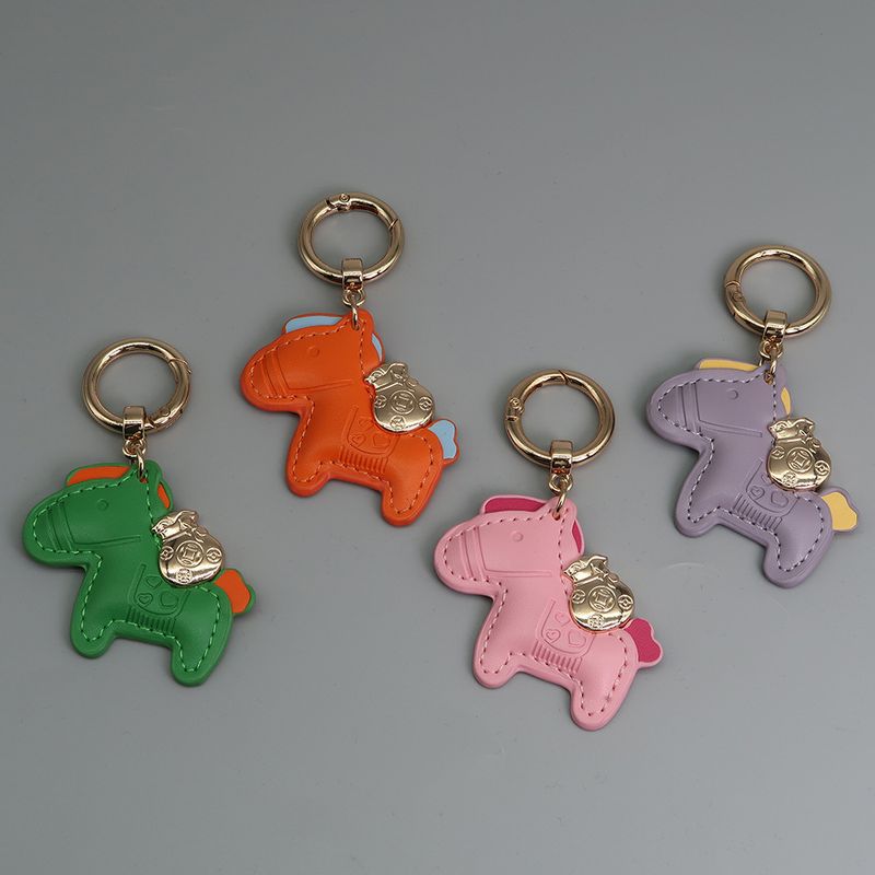 Immediately Get Rich Bracelet Keychain Leather Cartoon Pony Pendant Couple Bag Net Celebrity Car Keychain_autovado.com