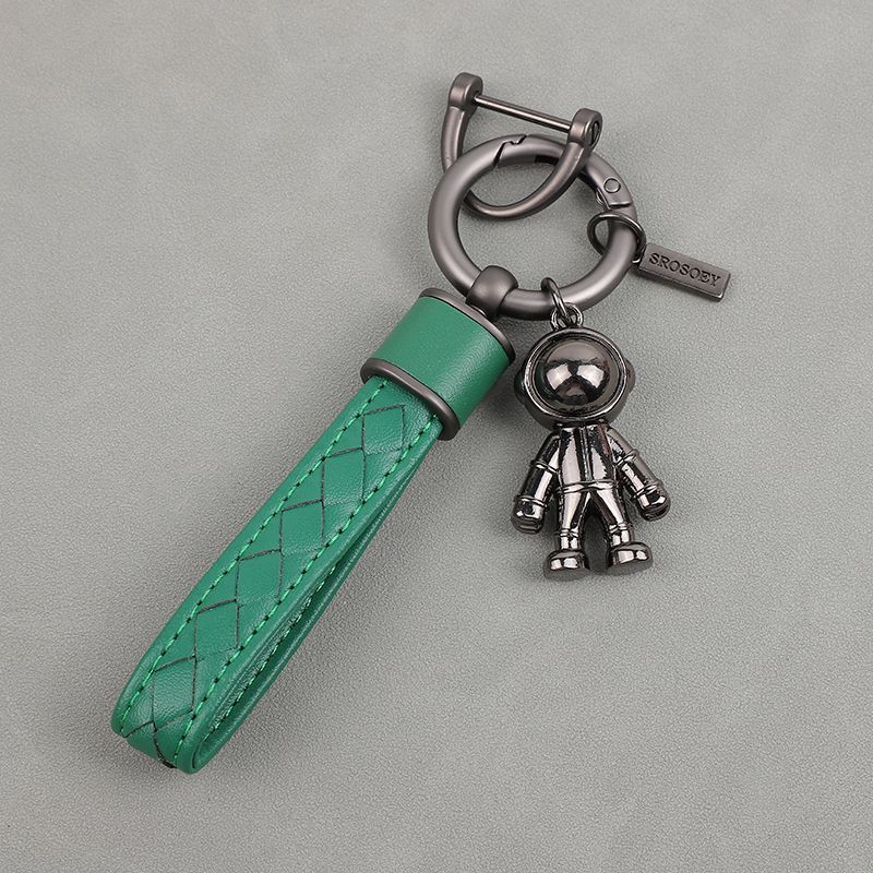 Diamond Pattern Car Keychain Internet Celebrity Astronaut Pendant High End Pendant Men And Women Key Chain Ring_autovado.com