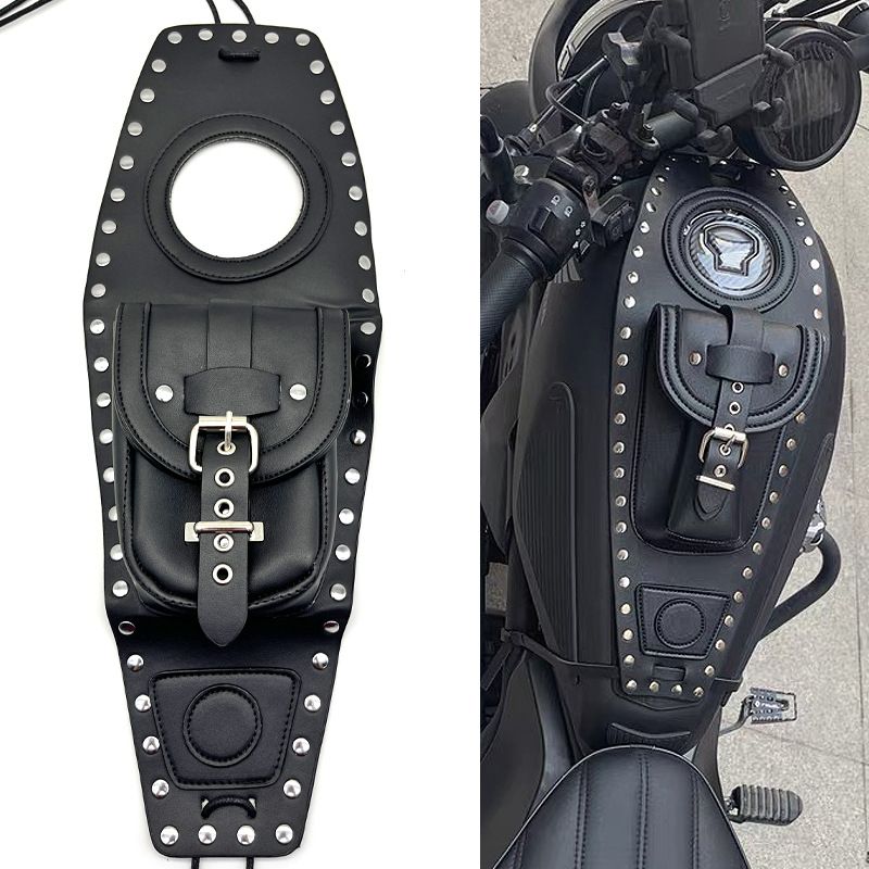 Motorcycle Fuel Tank Cm300/500 Jinjila 450 Universal Leather Waterproof Storage Bag_autovado.com