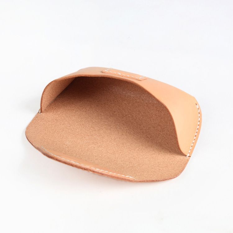 Unisex Leather glasses case cowhide sunglasses case high-grade vintage handmade glasses bag_autovado.com