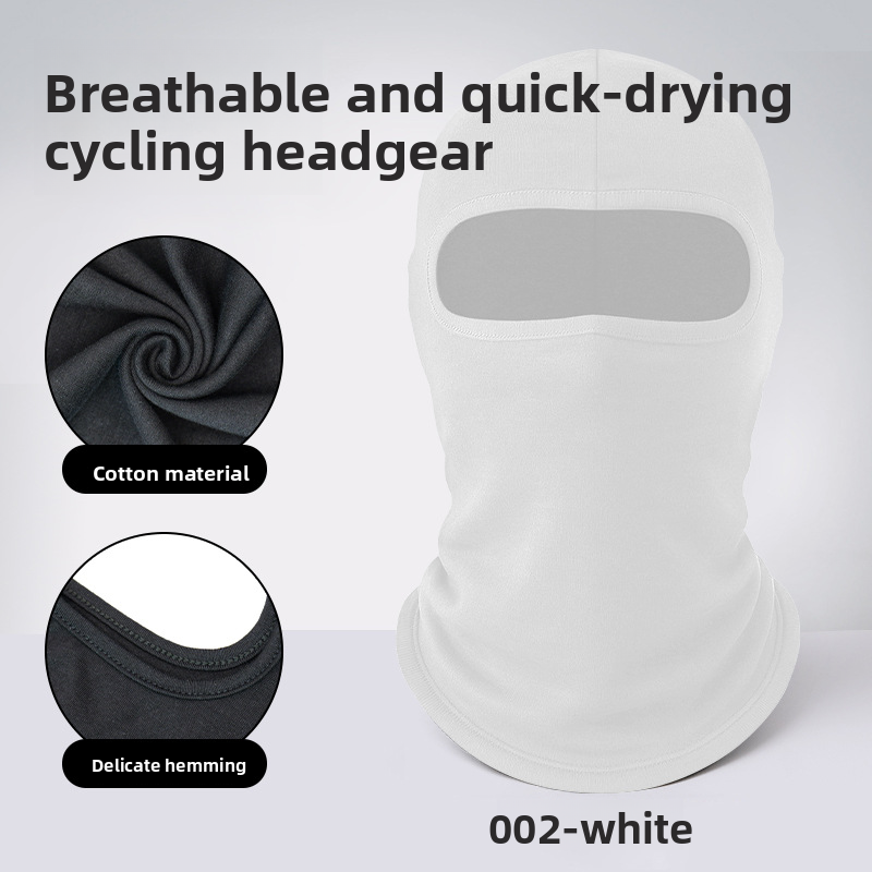 New Cycling Sun Protection Mask Neck Guard Full Cotton Dustproof Breathable Head Cover Sunshade Motorcycle Helmet Liner_autovado.com
