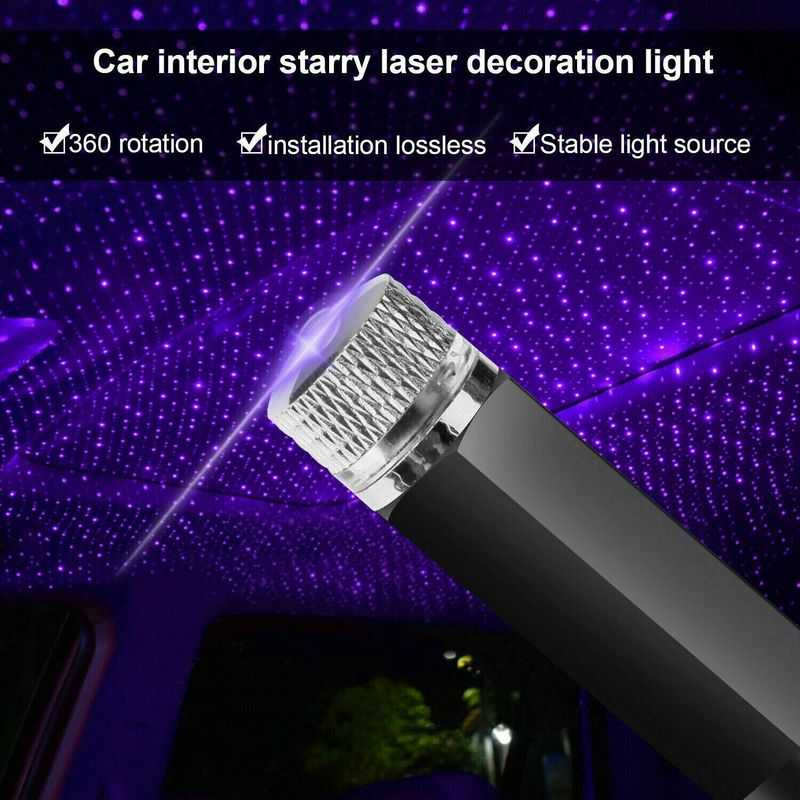 Car Interior Armrest Box, Ceiling Ambient Car Mounted Full Star Projection Light, Starry Sky Light_autovado.com