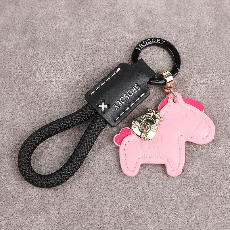 Immediately Get Rich Handmade Genuine Leather Keychain Lanyard Cowhide Key Pendant Leather Rope Xiaohongshu Car Men And Women Pendant_autovado.com