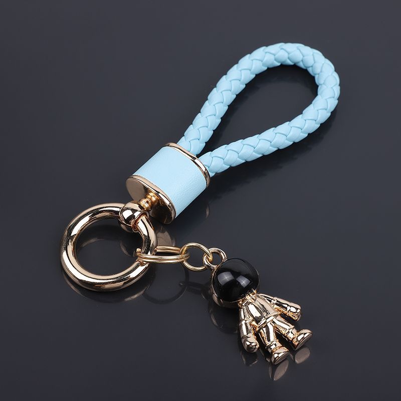 Car Key Chain Pendant Women's Men's High End Personality Creative Braided Leather Car Key Chain Cute Ins Internet Celebrity_autovado.com