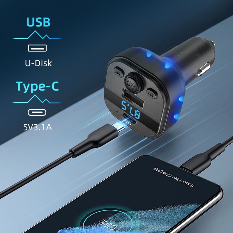 Car Bluetooth Player, MP3 Player With Charger, FM Transmitter, Car Charger_autovado.com