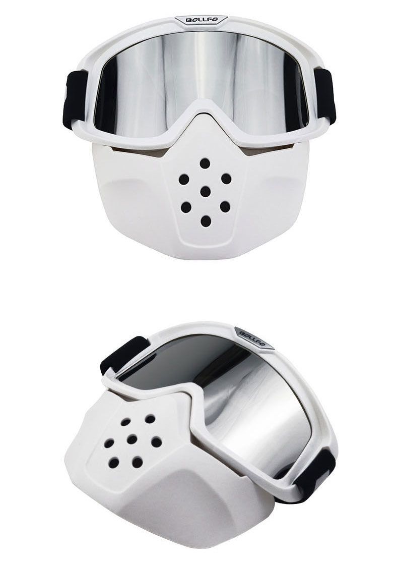 Retro Motorcycle Goggles – Anti-Fog, UV Protection, Interchangeable Lenses – Off-Road, Motocross, Cycling – Durable PC Frame_autovado.com