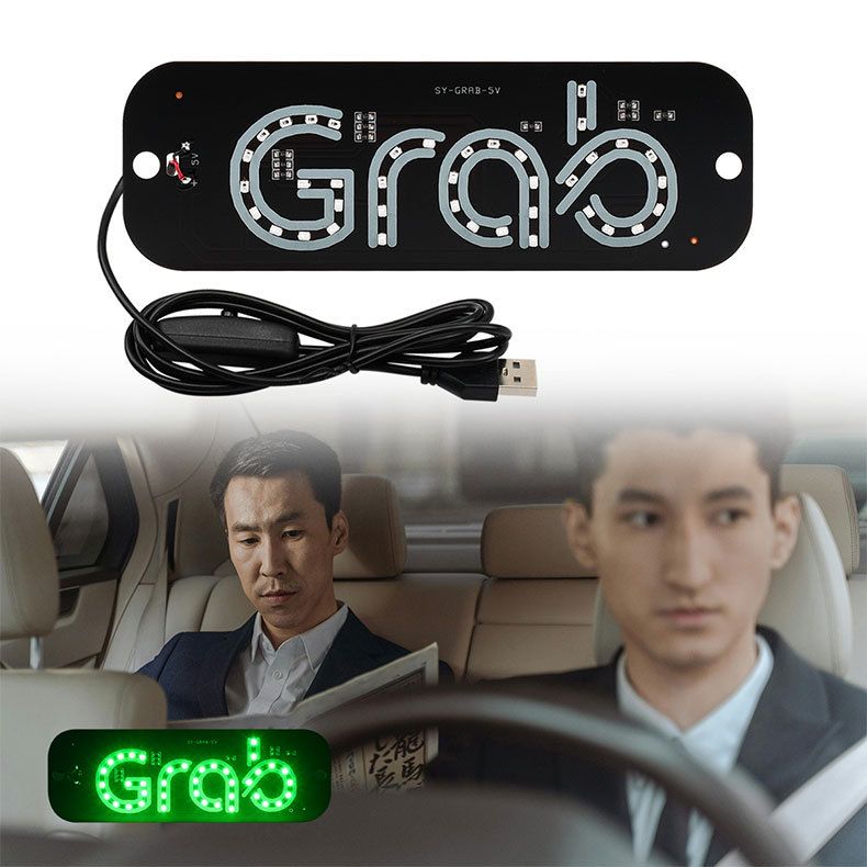 Roof GRAB Taxi TAXI Car USB License Plate Indicator Didi Light_autovado.com