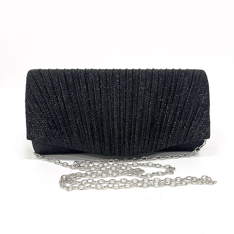 Andralyn Women's Shiny Pleated Dinner Bag Detachable Chain Strap Handbag Wedding Engagement Party Date Party Formal Dress for Ladies_autovado.com