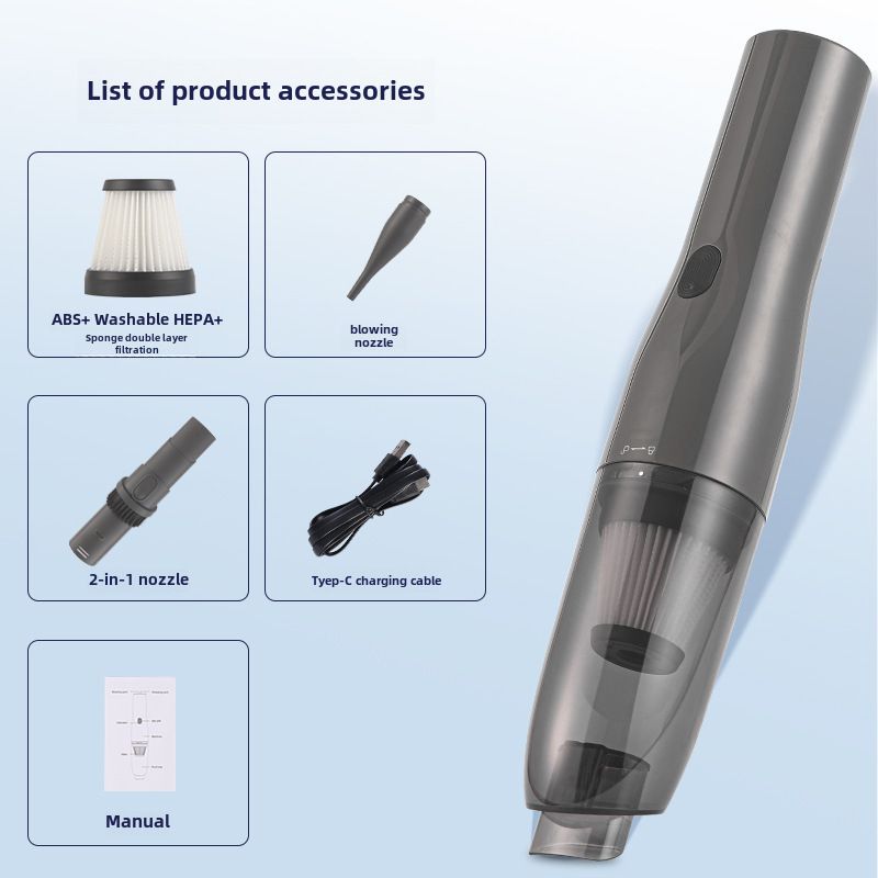 Cross-border private models sell well with large suction force, dual-purpose car vacuum cleaner, suction and blowing integrated wireless charging dust_autovado.com