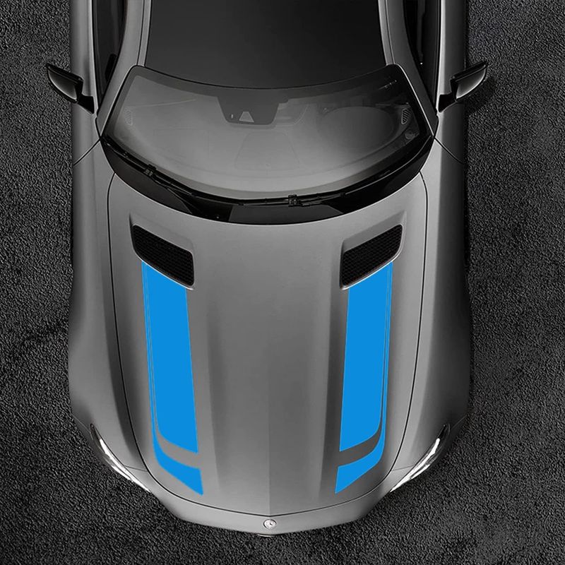 Car Machine Cover Decorative Striped Stickers, Suitable For All Cars, SUVs, Off-road Vehicles, Universal Stickers_autovado.com