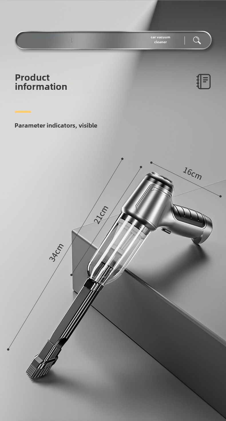 Car wireless vacuum cleaner multifunctional handheld large suction dust removal high power private car vacuum cleaner brushless_autovado.com