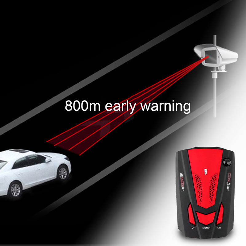 V7 12V 360 Degrees Speed Radar Detector Long Range Voice Alert Laser Radar Detector for Vehicles_autovado.com