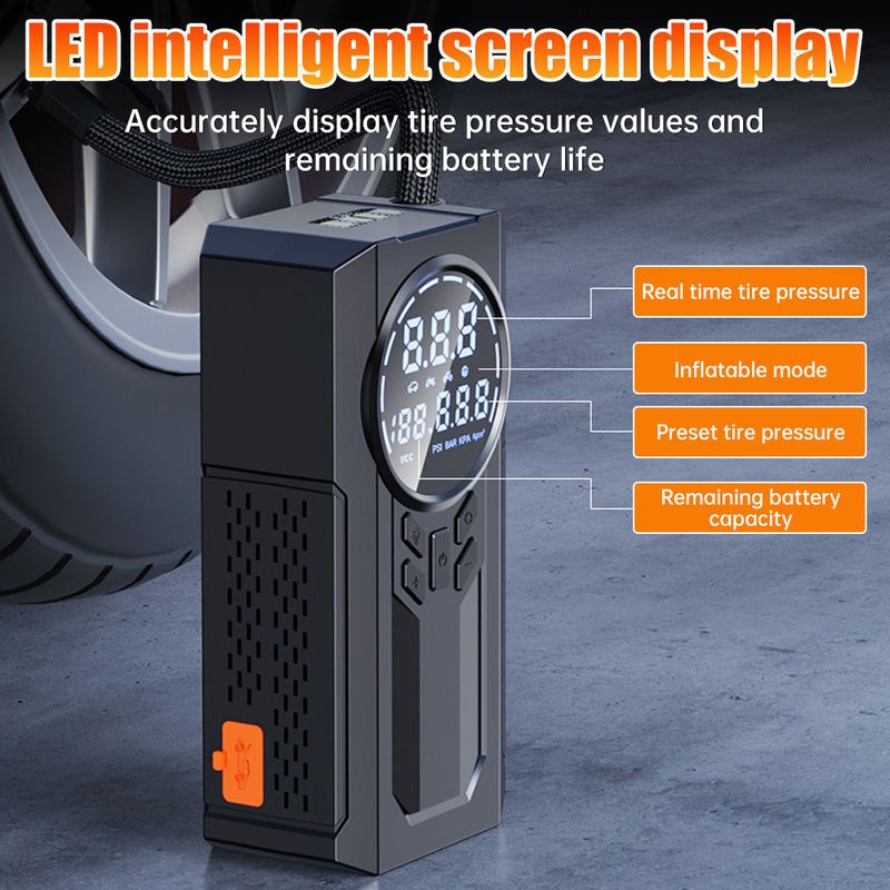 10800mAh 4 In 1 Car Jump Power Bank Pump Tire Air Compressor 12V Emergency Jumper Starter_autovado.com